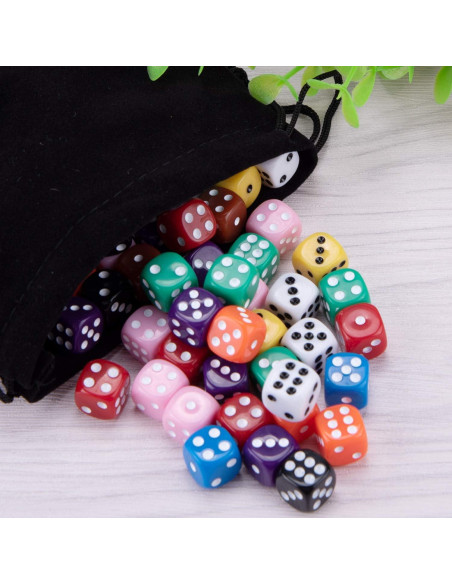 AUSTOR Set de 100 Dados de 12mm en 10 Colores para Juegos AUSTOR Set de 100 Dados de 12mm en 10 Colores para Juegos