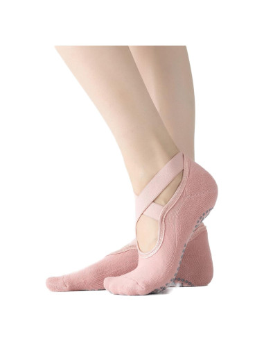 Calcetines Antideslizantes para Yoga y Pilates Mujeres Rosa