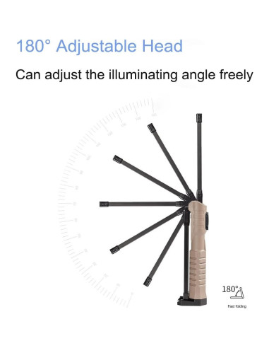 Luz de trabajo LED LUXJUMPER 2000 lúmenes 7 modos recargable