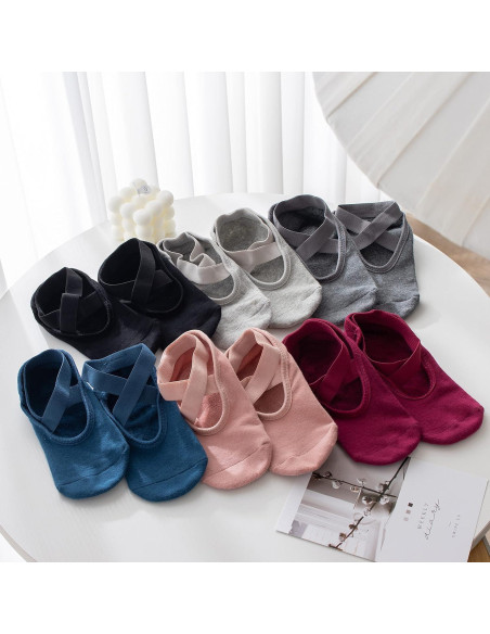 Calcetines Antideslizantes para Yoga y Pilates Mujeres Rosa Calcetines Antideslizantes para Yoga y Pilates Mujeres Rosa