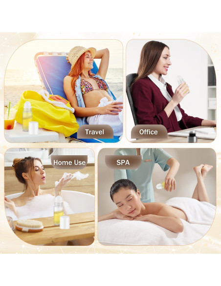 8 Botellas de Vidrio 30ml con Rodillo para Aceite Esencial 8 Botellas de Vidrio 30ml con Rodillo para Aceite Esencial