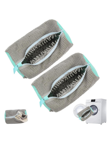 Bolsa de Lavado de Zapatos Xan Concept 2 Pcs Chenille Gris