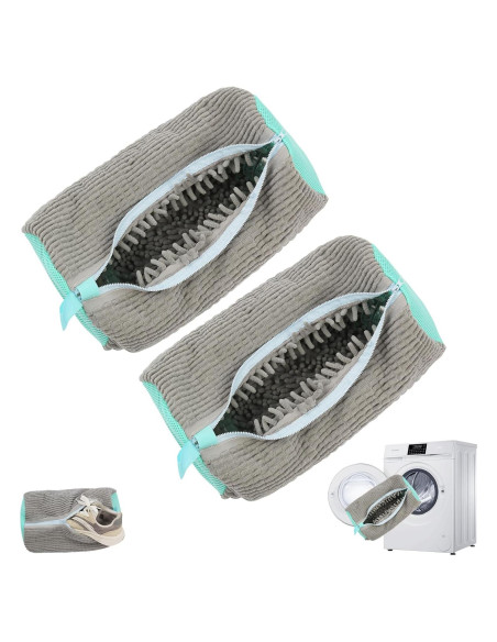 Bolsa de Lavado de Zapatos Xan Concept 2 Pcs Chenille Gris Bolsa de Lavado de Zapatos Xan Concept 2 Pcs Chenille Gris