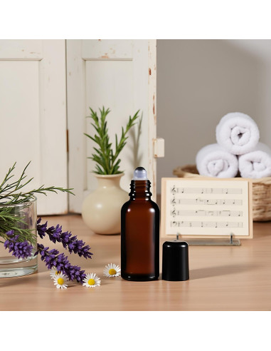Botellas de Rodillo de Vidrio Ámbar 30mL Sluswallow Recargables