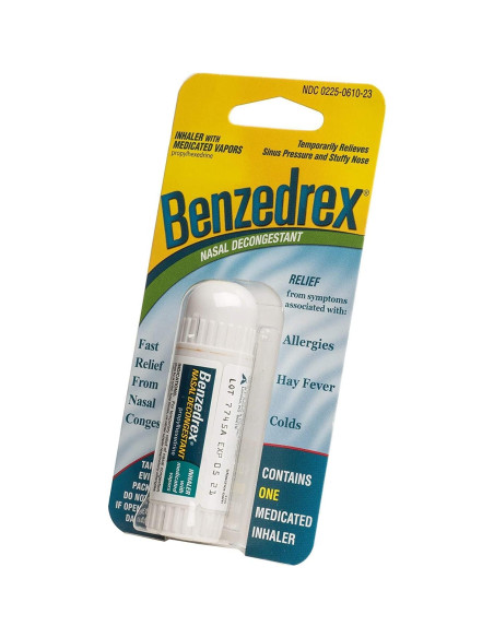Inhalador Descongestionante Nasal Benzedrex - 6 Unidades