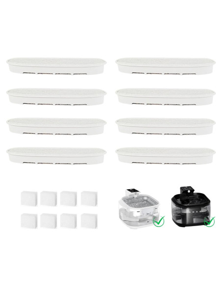 Filtro de agua para gatos ANTERLE FT999, 8 filtros y esponjas Filtro de agua para gatos ANTERLE FT999, 8 filtros y esponjas