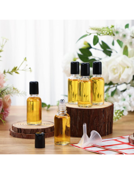 Sumind 12 Botellas de Vidrio Roller 30ml para Aceites Esenciales Sumind 12 Botellas de Vidrio Roller 30ml para Aceites Esenciales