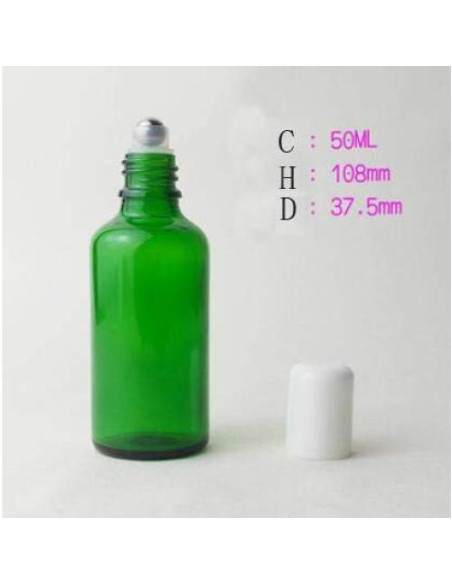 VASANA 3PCS Botellas de Vidrio Verde 50ml para Aceite Esencial VASANA 3PCS Botellas de Vidrio Verde 50ml para Aceite Esencial