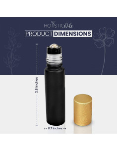 Paquete de 12 botellas de vidrio negro 10ml Holistic Oils 2
