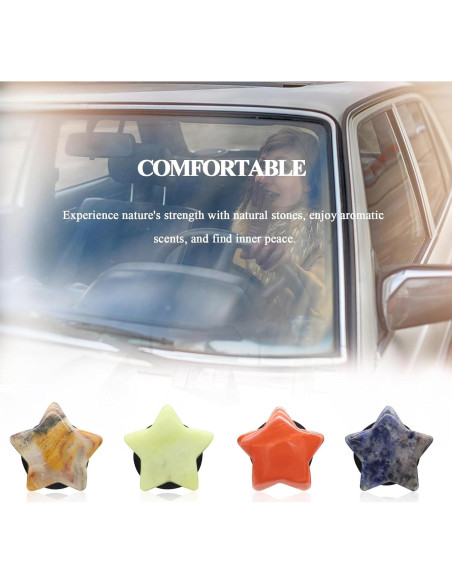 Clips de Ventilación para Ambientador de Auto ORIESSE, 4 Piezas de Piedra Natural Clips de Ventilación para Ambientador de Auto ORIESSE, 4 Piezas de Piedra Natural