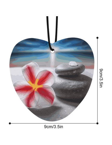 Ambientador Colgante para Auto Flor Tropical y Piedra Zen