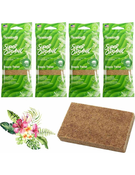 Ambientador Orgánico Paradise 4 Pcs Bloque Fragancia Tropical Ambientador Orgánico Paradise 4 Pcs Bloque Fragancia Tropical