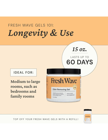Gel Eliminador de Olores Fresh Wave Naranja 425 g - Paquete de 2 Gel Eliminador de Olores Fresh Wave Naranja 425 g - Paquete de 2