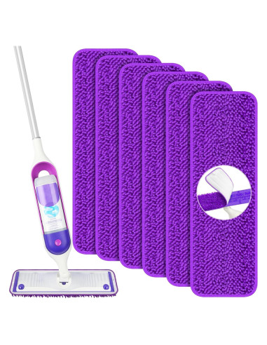 Paños de Microfibra Reutilizables Papclean para Mopa 6 Piezas