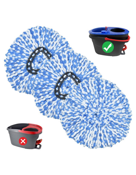 Reemplazo de cabezales de mopa Oceda Mop RinseClean - 3 paquetes Reemplazo de cabezales de mopa Oceda Mop RinseClean - 3 paquetes