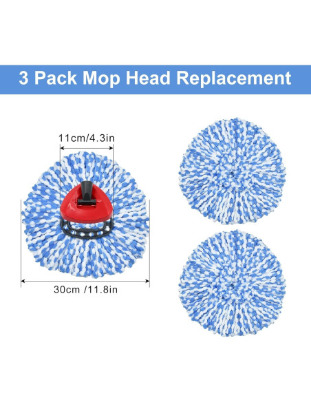 Reemplazo de cabezales de mopa Oceda Mop RinseClean - 3 paquetes Reemplazo de cabezales de mopa Oceda Mop RinseClean - 3 paquetes