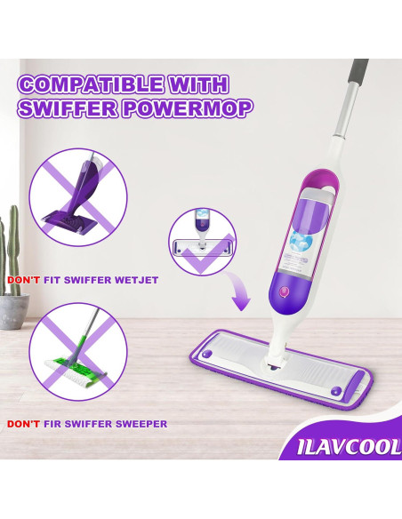 Paquete de 4 almohadillas reutilizables ILAVCOOL para Swiffer Paquete de 4 almohadillas reutilizables ILAVCOOL para Swiffer
