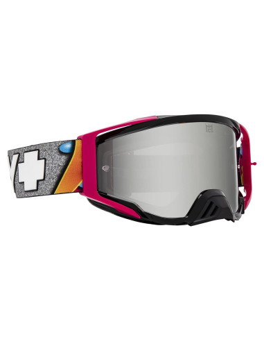 Gafas de Motocross SPY Optic Foundation MX HD Humo Espejo Plata