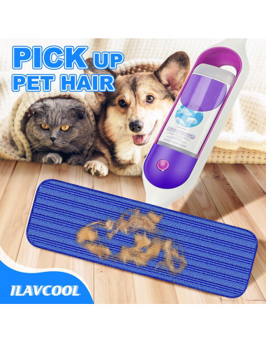 Paquete de 4 almohadillas reutilizables ILAVCOOL para Swiffer