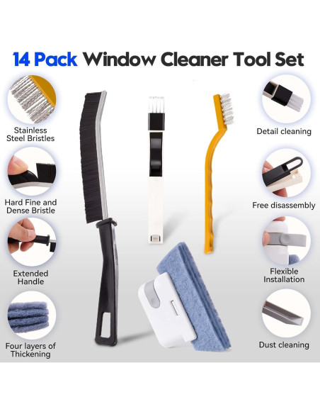 Juego de Herramientas de Limpieza Mudocp 14 PZS para Ventanas Juego de Herramientas de Limpieza Mudocp 14 PZS para Ventanas