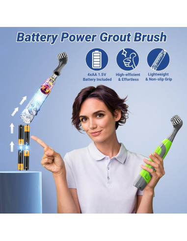 Cepillo de limpieza eléctrico Kiato RMSS03GN con 11 accesorios