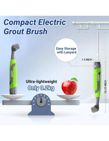 Cepillo de limpieza eléctrico Kiato RMSS03GN con 11 accesorios