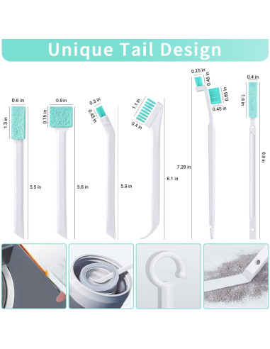 Kit de Cepillos de Limpieza Lumkew 8 Piezas para Grietas