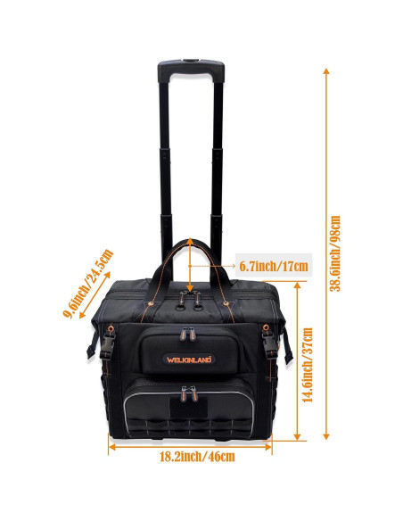 Bolsa de Herramientas Rodante WELKINLAND 46 Bolsillos 26" Bolsa de Herramientas Rodante WELKINLAND 46 Bolsillos 26"