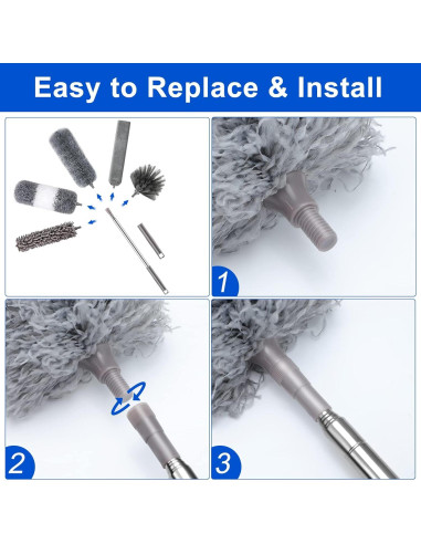 Kit de Plumeros de Microfibra DTZERT 11 Piezas Extensibles
