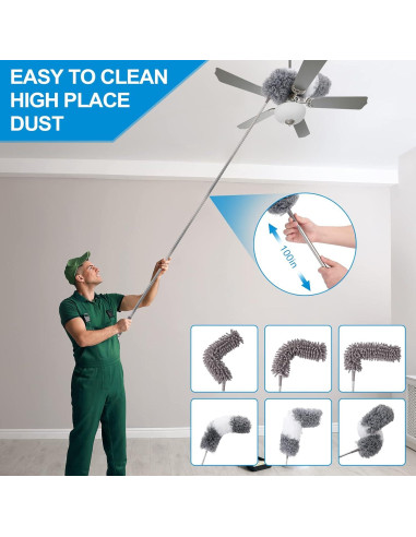 Kit Plumero Microfibra PMNPU 11pcs Extensible 254 cm Lavable