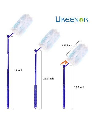 Kit de Recambios Duster UKEENOR con Mango Extensible y 15 Recambios