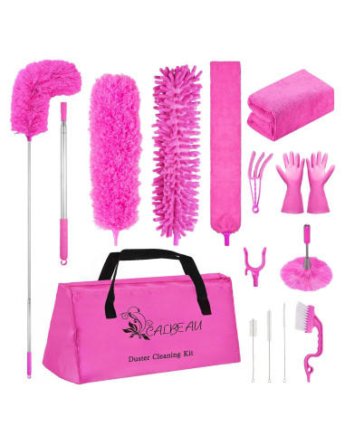 Juego de limpieza CALBEAU 15 piezas con varilla extensible 254 cm