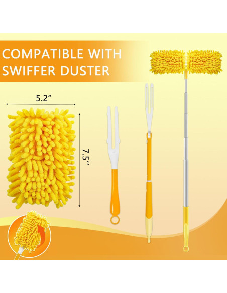 Recargas de Plumero Reutilizables Yicotira - 4 Paquete Microfibra Recargas de Plumero Reutilizables Yicotira - 4 Paquete Microfibra