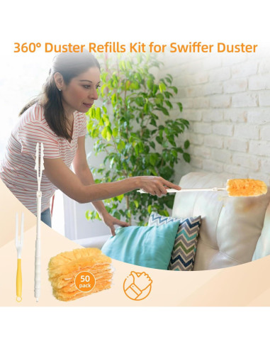 Kit de Limpieza Engorgio con 50 Recargas de Duster Microfibra