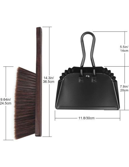 Juego de Recogedor y Cepillo Yangbaga - Metal y Madera 30x36.5 cm Juego de Recogedor y Cepillo Yangbaga - Metal y Madera 30x36.5 cm