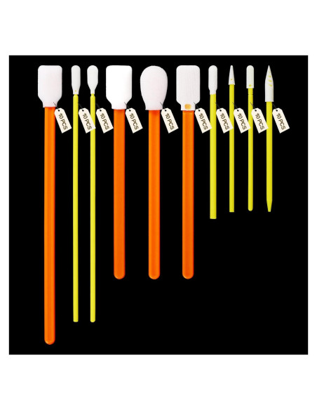 Kit de 100 Bastones de Limpieza de Microfibra Sin Pelusa Kit de 100 Bastones de Limpieza de Microfibra Sin Pelusa