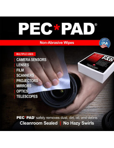 Toallitas Sin Pelusa Pec Pad para Lentes y Superficies Sensibles - 25 Hojas 2