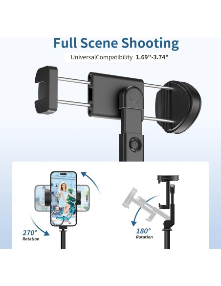 Trípode para Selfie Jishane Extensible 30-155 cm con Control Remoto Trípode para Selfie Jishane Extensible 30-155 cm con Control Remoto