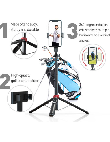 Trípode Extensible para Teléfono EUG-PRODUCTS - Entrenamiento Golf