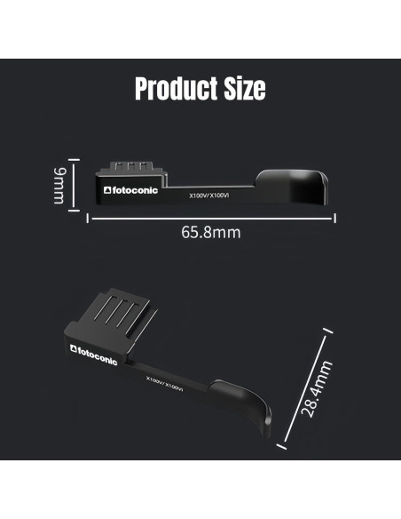 Agarre Fotoconic para FUJIFILM X100VI/X100V - Negro Agarre Fotoconic para FUJIFILM X100VI/X100V - Negro