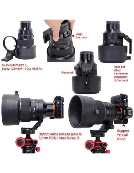 iShoot Collar de Lente 82mm para Sigma 105mm y 100-400mm iShoot Collar de Lente 82mm para Sigma 105mm y 100-400mm