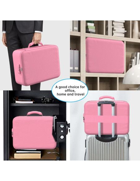 Bolsa Ignífuga ENGPOW 5200F Rosa con Cerradura y 8 Capas Bolsa Ignífuga ENGPOW 5200F Rosa con Cerradura y 8 Capas