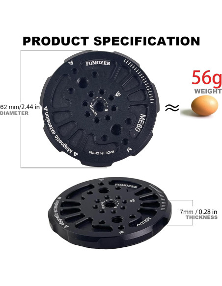 Adaptador de Montaje Magnético FOMOZER ME60 para iPhone Adaptador de Montaje Magnético FOMOZER ME60 para iPhone