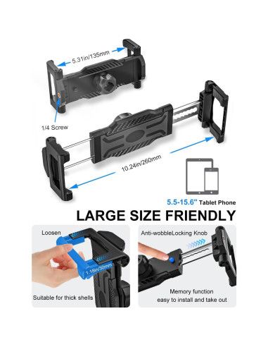Adaptador de Soporte para Trípode Kolasels para Tabletas 5.5-15.6"