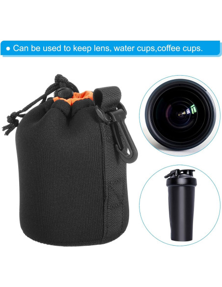 Bolsa para Lentes de Cámara PATIKIL Neopreno 2 Pcs 8.4x14cm Bolsa para Lentes de Cámara PATIKIL Neopreno 2 Pcs 8.4x14cm