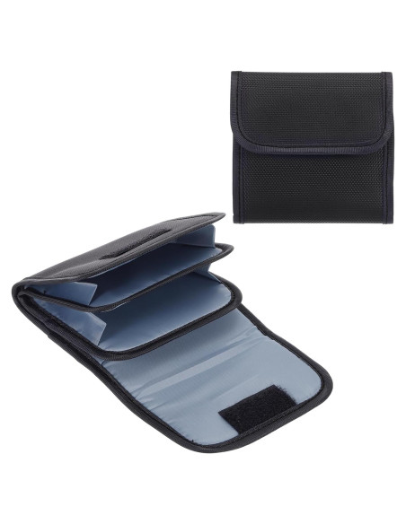 Funda de Filtro de Lente PATIKIL 3 Bolsillos Negro 82mm Funda de Filtro de Lente PATIKIL 3 Bolsillos Negro 82mm