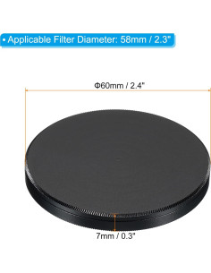 Tapa de Lente PATIKIL 58mm Universal Negra para Filtros 2