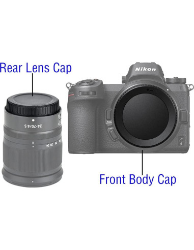 Tapa de Cuerpo y Lente Trasera Compatible Nikon Z50 Z30 Z9