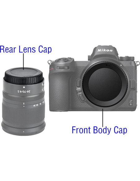 Tapa de Cuerpo y Lente Trasera Compatible Nikon Z50 Z30 Z9 Tapa de Cuerpo y Lente Trasera Compatible Nikon Z50 Z30 Z9
