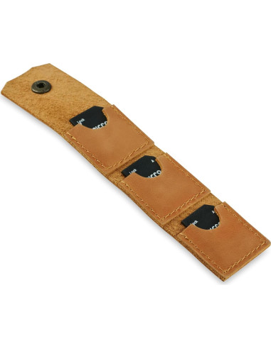 Estuche de cuero para 6 tarjetas SD Marrón Vintage - Organizador